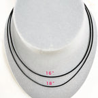 Sterling Silver or Gold Filled Ready to Wear Genuine Black Leather 1.5mm