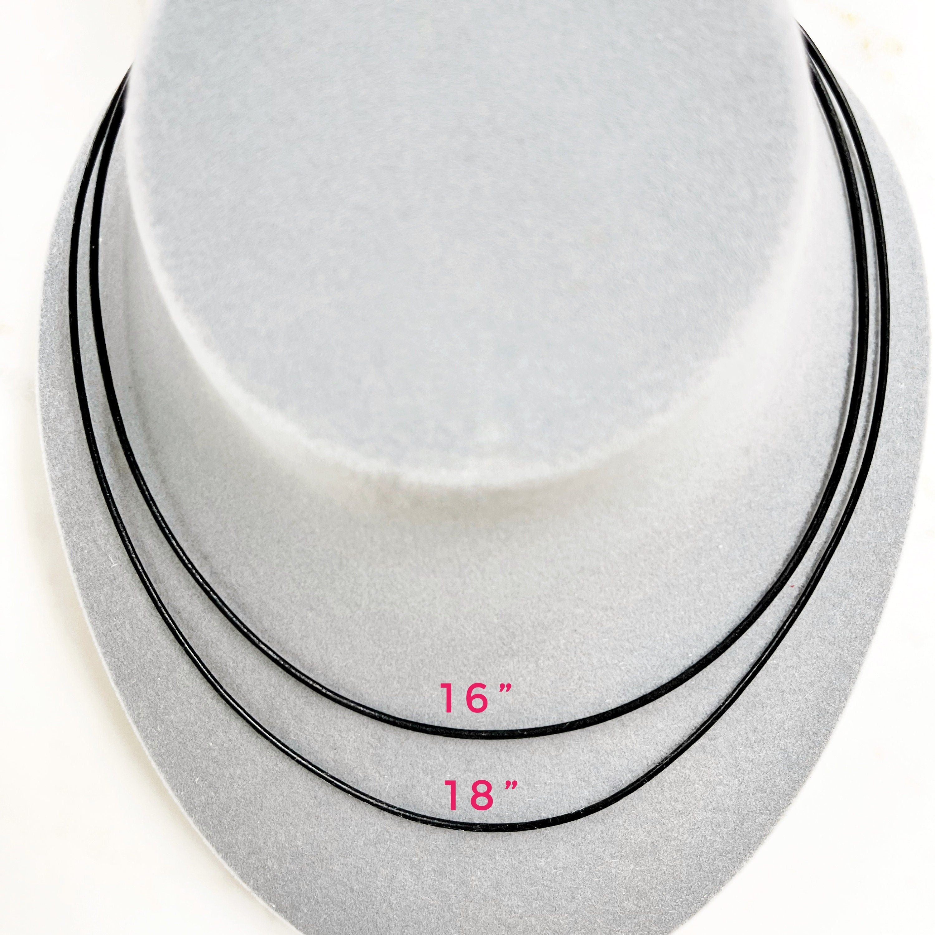 Sterling Silver or Gold Filled Ready to Wear Genuine Black Leather 1.5mm