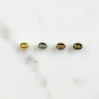 Pewter Small Artisan Organic Hammered Textured Large Hole (5pc)