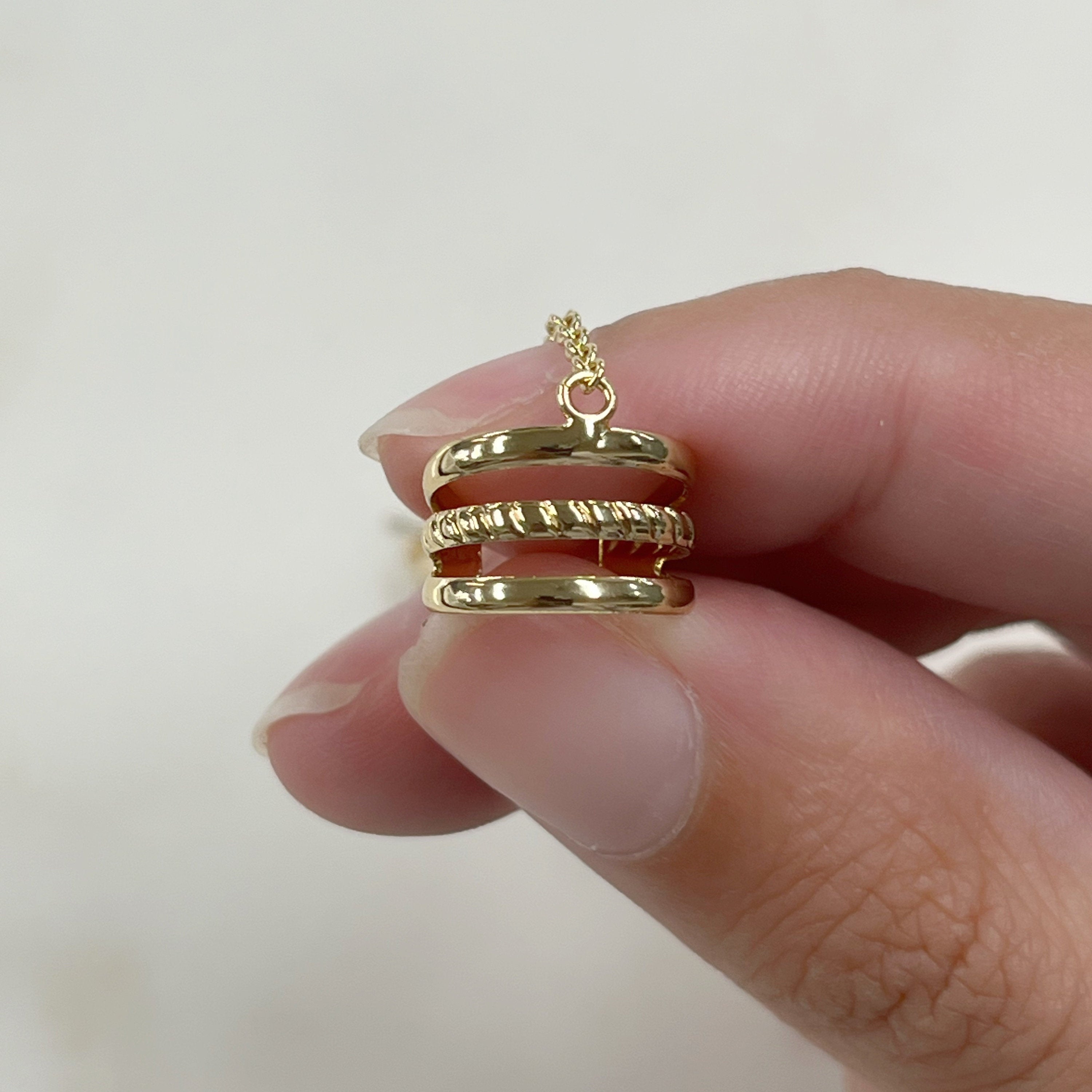 Plated Silver or Gold Metal Earring Cuff with Attached (2pc)