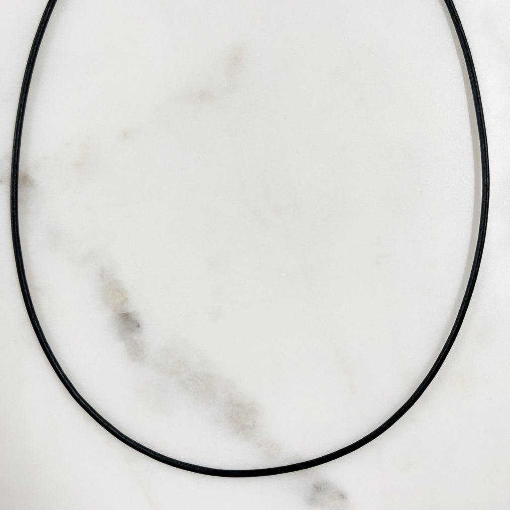Sterling Silver or Gold Filled Ready to Wear Genuine Black Leather 1.5mm