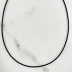 Sterling Silver or Gold Filled Ready to Wear Genuine Black Leather 1.5mm