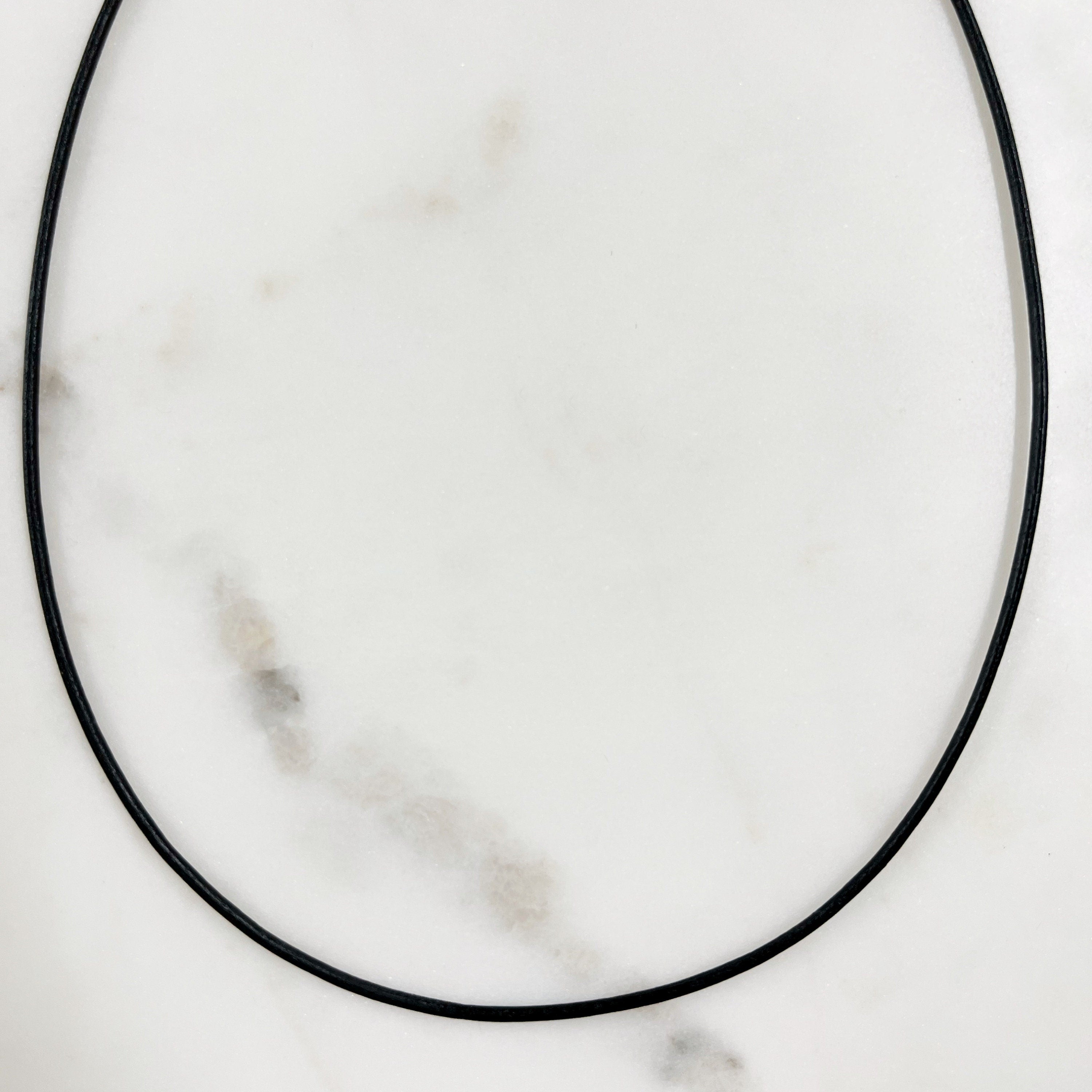 Sterling Silver or Gold Filled Ready to Wear Genuine Black Leather 1.5mm