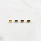 Pewter Metal Artisan Organic Hammered Textured Spacer Bead (5pc)