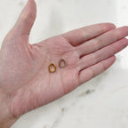 10mmx7mm Sterling Silver or Vermeil Small Circle Detail Open Oval Connector