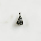 Sterling Silver 3D Fleur De Lis Bail Necklace Pendant Findings