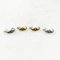 Pewter Small 3D Tiara Charm with Loop in Antique Gold (2pc)
