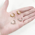Pewter Small 3D Tiara Charm with Loop in Antique Gold (2pc)