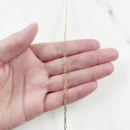 14K Gold Filled Ultra Thin Elongated Oval and Circle Chain – Sold by the Foot