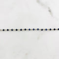 Vermeil Dainty Sapphire Beaded Wire Wrapped Chain Blue – Sold by the Foot