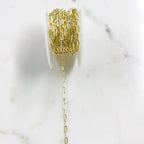 8.7mmx3.1mm Vermeil Two Tone Gold Diamond Cut Drawn Cable – Sold by the Foot
