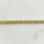 4mmx4mm Vermeil Gold Two Tone Flat Diamond Cut Curb Chain – Sold by the Foot