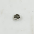 10mm Base Metal Circle Shrag Swarovski Crystal Button with Silver Back (10pc)