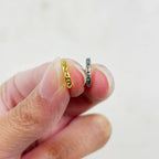 10mmx7mm Sterling Silver or Vermeil Small Circle Detail Open Oval Connector