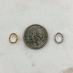 10mmx7mm Sterling Silver or Vermeil Small Circle Detail Open Oval Connector