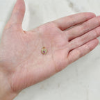Gold Plated Small CZ and Ruby Colored Crystal Detailed Heart Shaped