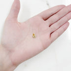 Gold Plated Teeny Tiny CZ Heart Shaped Pad Lock Charm with Jumpring