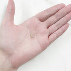 Gold Plated Small Baquette Emerald Shape CZ Cubic Zirconia Drop