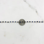 Vermeil Dainty Sapphire Beaded Wire Wrapped Chain Blue – Sold by the Foot