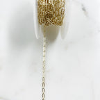 Gold Filled Hammered Textured Flat Nugget Long and Short – Sold by the Foot