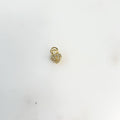Gold Plated Teeny Tiny CZ Heart Shaped Pad Lock Charm with Jumpring