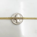4mmx4mm Vermeil Gold Two Tone Flat Diamond Cut Curb Chain – Sold by the Foot