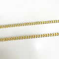 4mmx4mm Vermeil Gold Two Tone Flat Diamond Cut Curb Chain – Sold by the Foot