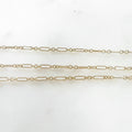 14K Gold Filled Ultra Thin Elongated Oval and Circle Chain – Sold by the Foot