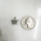 Pewter Small Crown Charm with "Princess" Engraved Attached (2pc)