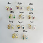 Sterling Silver or Vermeil Tiny Dainty CZ Cubic Zirconia 3mm Charm Drop Round