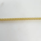 4mmx4mm Vermeil Gold Two Tone Flat Diamond Cut Curb Chain – Sold by the Foot
