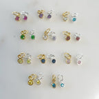 Sterling Silver or Vermeil Tiny Dainty CZ Cubic Zirconia 3mm Charm Drop Round
