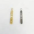 Sterling Silver or Vermeil Long Bar Moon Phases Design Modern Pendant