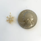 Gold Plated Winter Wonderland Snowflake CZ Charm Winter Charm