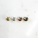 Pewter Large Hole Layer Detail Metal Spacer Beads in Shiny (5pc)