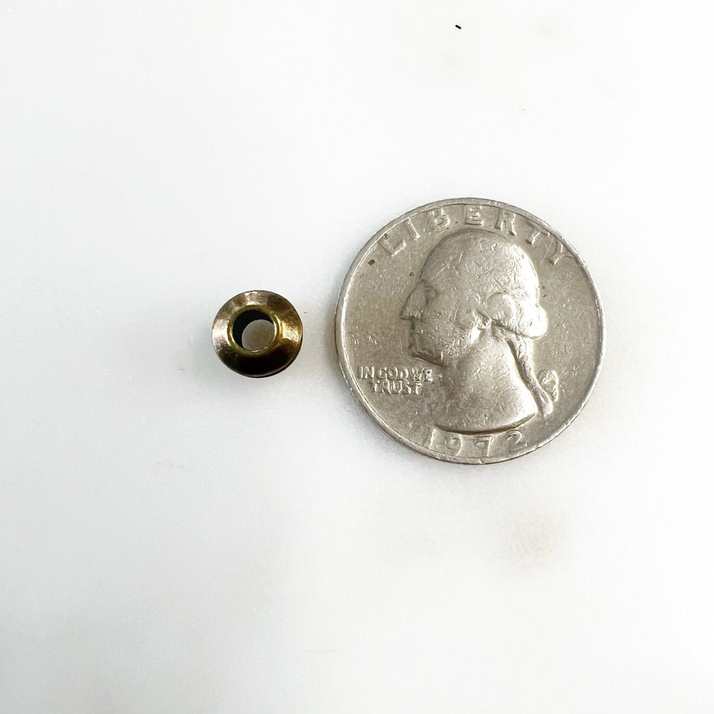 Pewter Large Hole Layer Detail Metal Spacer Beads in Shiny (5pc)