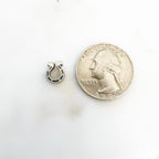 7mmx5mm Pewter Small Horse Shoe Charm Gold and Silver (2pc)
