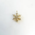 Gold Plated Winter Wonderland Snowflake CZ Charm Winter Charm