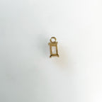 Gold Plated Small Baquette Emerald Shape CZ Cubic Zirconia Drop