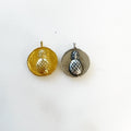 Sterling Silver or Vermeil Raised Pineapple Round Disc Charm Juicy Fruit