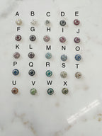 10mm Base Metal Circle Shrag Swarovski Crystal Button with Silver Back (10pc)