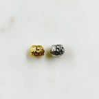 Pewter Large 7mm Round Hammered Textured Metal Large Hole