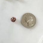 Pewter Decorative Small Swirl Detail Metal Round Beads (2pc)