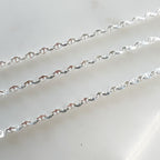 Sterling Silver Mariner Chain Sturdy Choker Chain 3.5mm X – Sold by the Foot