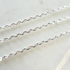 Sterling Silver Mariner Chain Sturdy Choker Chain 3.5mm X – Sold by the Foot