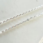 Sterling Silver Mariner Chain Sturdy Choker Chain 3.5mm X – Sold by the Foot