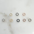 Base Metal 6mm 18 Gauge Open Jump Rings Charm Links Metal Findings (144pc)