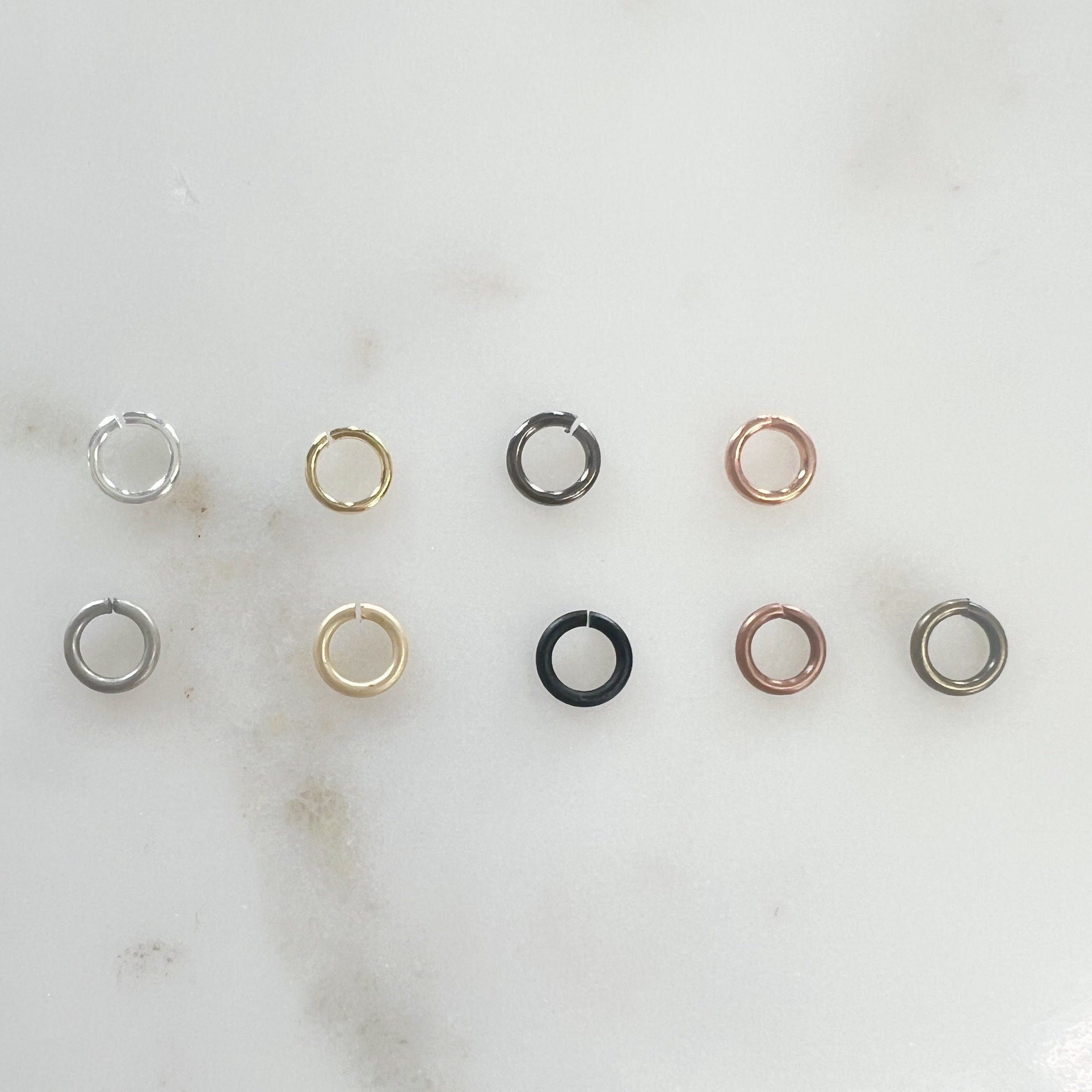 Base Metal 6mm 18 Gauge Open Jump Rings Charm Links Metal Findings (144pc)