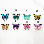 Gold Plated Beautiful Colorful Detailed Butterfly Charm Enamel