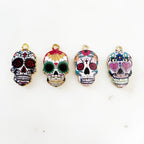 Gold Plated Beautiful Colorful Detailed Day of the Dead 1 Loop